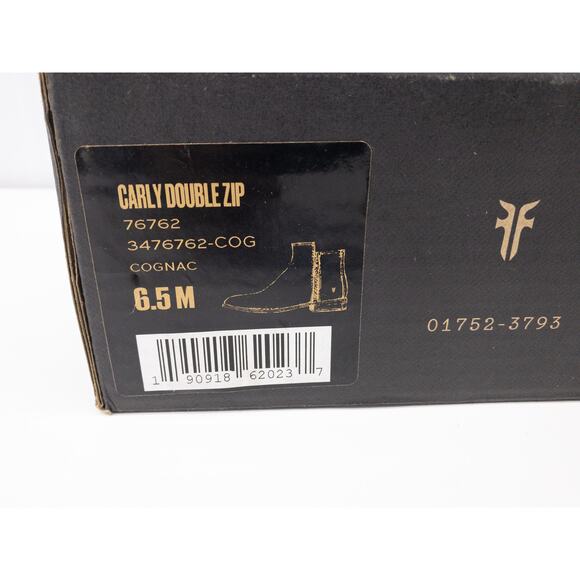 Frye Women's Carly Leather Double Zip Leather Ankle Boots 6.5 Cognac Brown - Picture 10 of 12